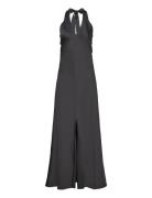 Slfrenata Ankle Neckholder Dress B Maxiklänning Festklänning Black Sel...