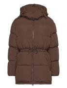 Mid Length Down Jacket Fodrad Jacka Brown GANT