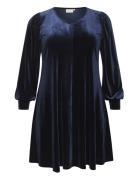 Kchellen Dress Kort Klänning Navy Kaffe Curve