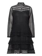 Yasalberta Ls New Lace Dress Kort Klänning Black YAS