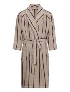 Stripe Robe Morgonrock Beige GANT