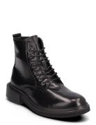 Lace Up Boot Br Lth Snörade Stövlar Black Calvin Klein