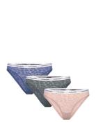 Brazillian 3Pk Lingerie Panties Brazilian Panties Multi/patterned Calv...