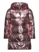 Metallic Water-Resistant Down Coat Fodrad Jacka Pink Ralph Lauren Kids