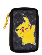 Pokémon #025, Filled Double Decker Accessories Bags Pencil Cases Black...