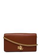 Lauren Ralph Lauren Leather Crossbody Turn-Lock Tech Case Brun