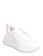 Chunky Internal Wedge Lace Up Låga Sneakers White Calvin Klein