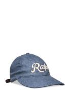Embroidered Wool Twill Ball Cap Accessories Headwear Caps Blue Polo Ra...