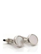 Mother Of Pearl Cuff Links Manschettknappar Silver Portia 1924