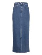 Claire Hgh Maxi Skirt Cg4139 Lång Kjol Blue Tommy Jeans