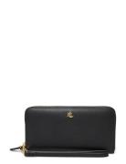 Leather Continental Wristlet Bags Card Holders & Wallets Wallets Black...