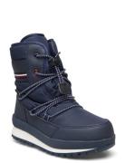 T3B6-33165-1485800- Vinterkängor Med Snörning Blue Tommy Hilfiger