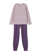 Nkfnightset Dawn Pink Flower Noos Pyjamas Set Purple Name It
