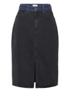 Objbeate Hw Denim Skirt E Aw Fair 23 Knälång Kjol Black Object