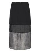 Cmtailor-Mix-Skirt Knälång Kjol Black Copenhagen Muse