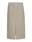 Objsonne Long Skirt 131 Knälång Kjol Grey Object