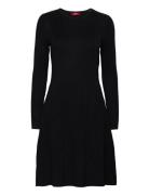 Women Dresses Flat Knitted Kneelength Dresses Knitted Dresses Black Es...