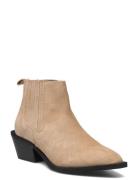Biamona Western Boot Low Chelsea Suede Shoes Chelsea Boots Beige Bianc...