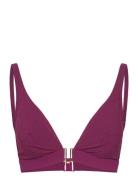 Chantelle Beach Glow Bikini Wirefree Plunge T-Shirt Bra Burgundy