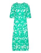 Yashawaii 3/4 Off Shoulder Long Dress S. Knälång Klänning Green YAS