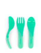 Twistshake Twistshake Learn Cutlery 6+M Pastel Green Grön