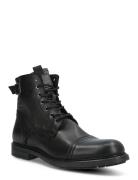 Jfwshelby Leather Boot Sn Snörade Stövlar Black Jack & J S