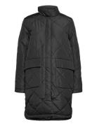 Slfnaddy Quilted Coat Kviltad Jacka Black Selected Femme