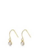 Lucia Recycled Crystal Earrings Gold-Plated Örhänge Smycken Gold Pilgr...