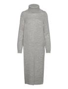 Onlbrandie L/S Roll Neck Dress Knt Noos Knälång Klänning Grey ONLY