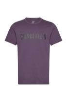 S/S Crew Neck Underwear Night & Loungewear Pyjama Tops Purple Calvin K...