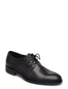 Biabyron Leather Derby Shoes Business Laced Shoes Black Bianco