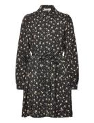 Mschnathasia Ladonna Shirt Dress Aop Kort Klänning Black MSCH Copenhag...