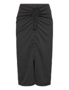 Vmkanva Hw Calf Skirt Jrs Knälång Kjol Black Vero Moda