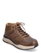 Mens Relaxed Fit Benago - Treno Snörade Stövlar Brown Skechers