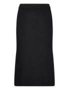 Vicomfy A-Line Knit Skirt- Noos Knälång Kjol Black Vila