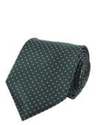 Portia 1924 Dots Silk Tie Khaki Green