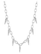 Spike Chain Necklace Silver Accessories Jewellery Necklaces Chain Neck...