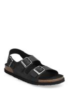 Sl Gaston Leather Shoes Summer Shoes Sandals Black Scholl