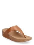 Lulu Leather Toepost Platta Sandaler Brown FitFlop