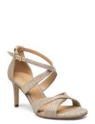 Kinsley Sandal Sandal Med Klack Gold Michael Kors