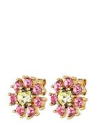 Aude Sg Yellow/Rose Accessories Jewellery Earrings Studs Pink Dyrberg/...