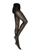 Floral Net Tights Lingerie Pantyhose & Leggings Black Becksöndergaard