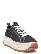 Women Lace-Up Låga Sneakers Black Tamaris