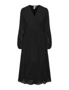 YAS Yasluma Ls Long Wrap Dress S. Noos Svart