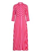 Yassavanna Long Shirt Dress S. Noos Maxiklänning Festklänning Pink YAS
