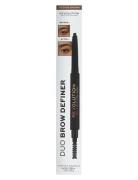 Makeup Revolution Duo Brow Definer Pencil Ögonbrynspenna Smink Brown M...