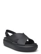 Brooklyn Luxe Cross Strap Shoes Summer Shoes Platform Sandals Black Cr...