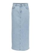 Objellen Mw Long Denim Skirt Noos Lång Kjol Blue Object