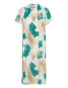 Viganaje Myta High Neck S/S Dress/Su Knälång Klänning Green Vila