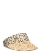 Beach Summer Straw Visor Accessories Headwear Caps Beige Tommy Hilfige...
